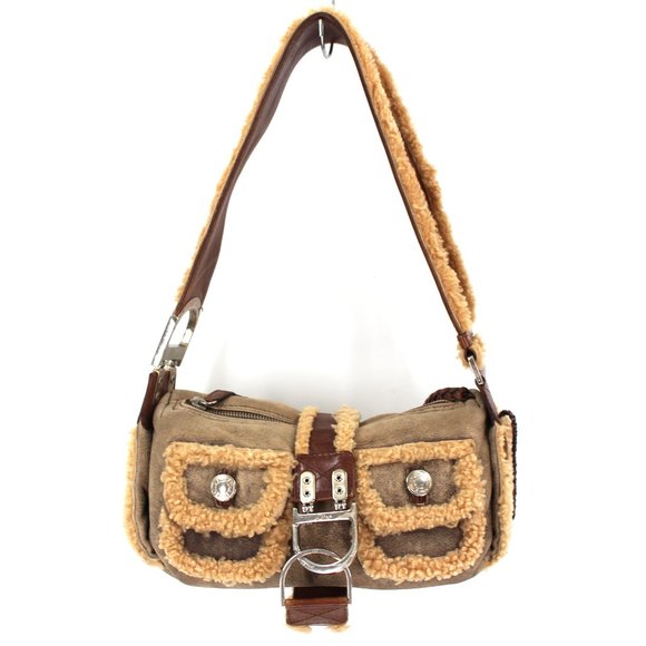 Dior Handbags - Christian Dior Mouton Flight East West Shoulder Bag Limited Edition Shearling CD